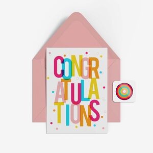 Set of 4 Handmade Small Business Congratulations Celebration Greeting Cards